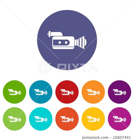 Retro camera set icons Retro camera set icons 28807491