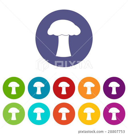 Mushroom set icons Mushroom set icons 28807753