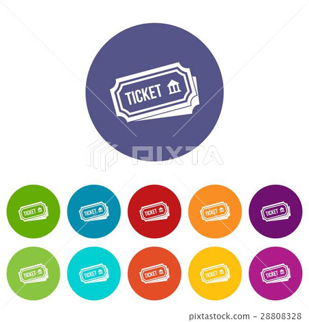 Ticket set icons 28808328