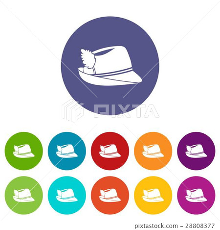 Irish hat set icons Irish hat set icons 28808377