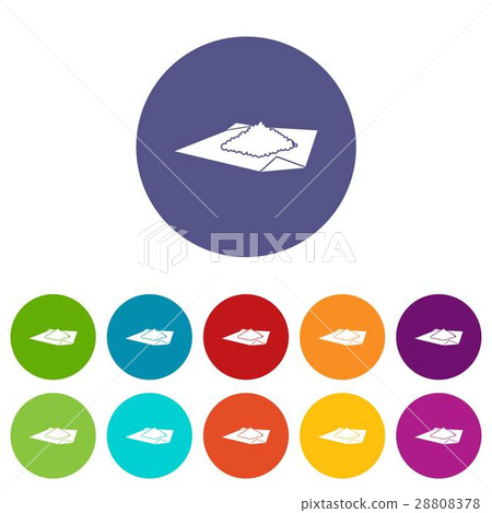 Powder marijuana set icons 28808378