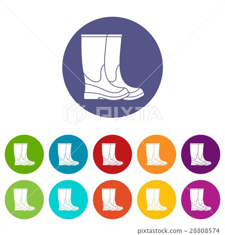 Boots set icons Boots set icons 28808574