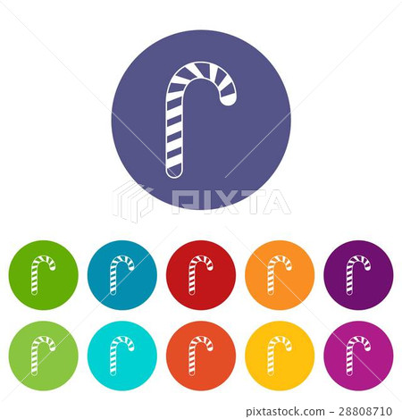Candy cane set icons Candy cane set icons 28808710