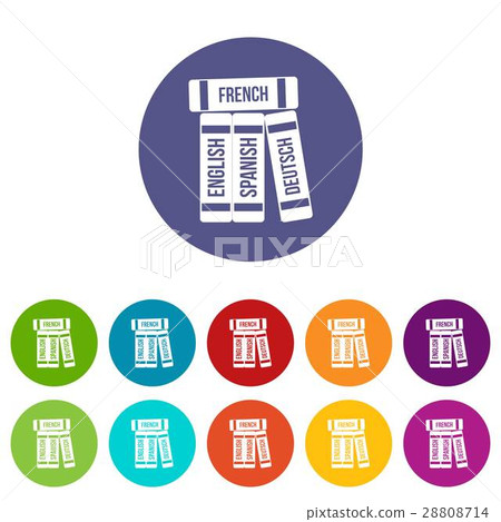 Dictionaries set icons Dictionaries set icons 28808714