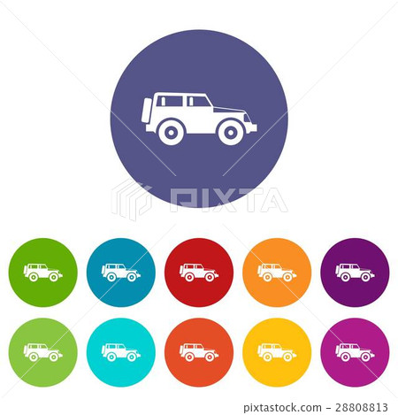 Jeep set icons 28808813