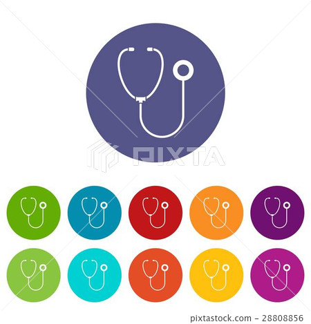 Phonendoscope set icons 28808856