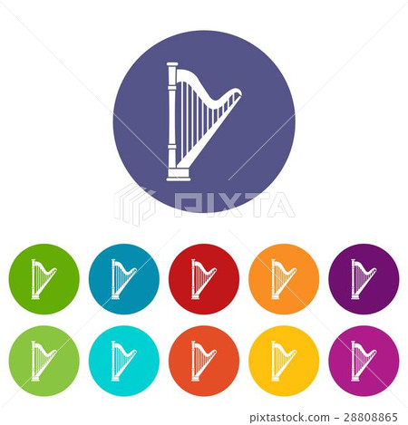 Harp set icons 28808865