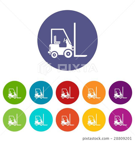 Stacker loader set icons 28809201