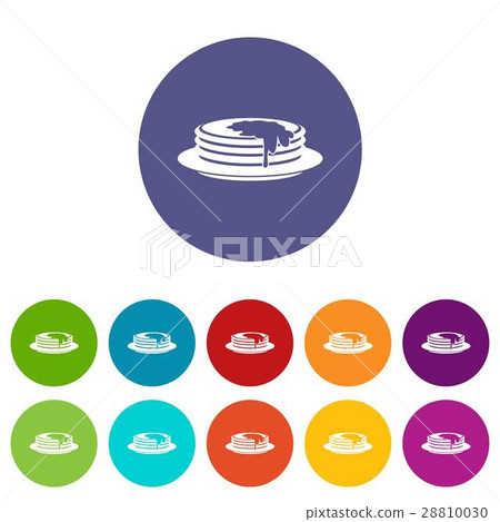 Pancakes set icons Pancakes set icons 28810030