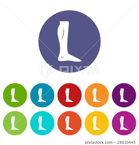 Human leg set icons Human leg set icons 28810445
