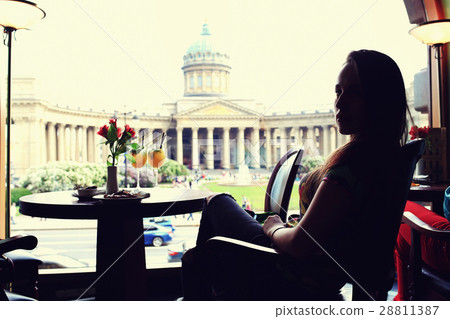 woman in a restaurant in Petersburg 28811387