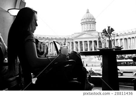 woman in a restaurant in Petersburg 28811436