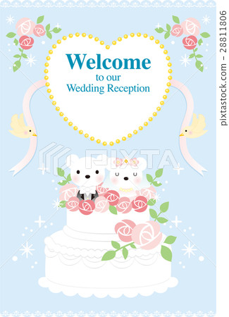 熊的歡迎板（淺藍色） 28811806