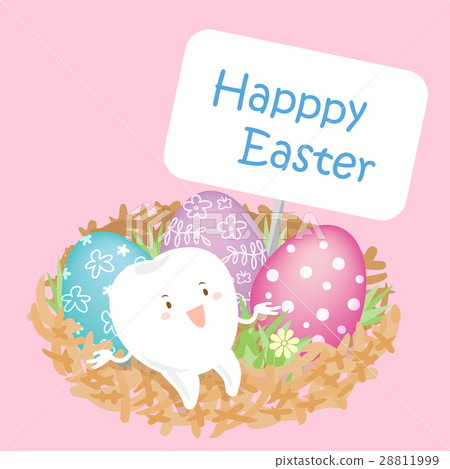 tooth with happy easter - Stock Illustration [28811999] - PIXTA