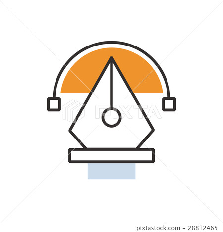 Orange pen tool icon - Stock Illustration [28812465] - PIXTA