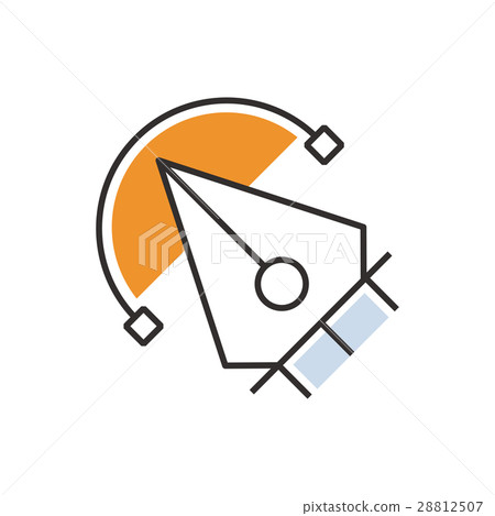 Orange pen tool icon design - Stock Illustration [28812507] - PIXTA