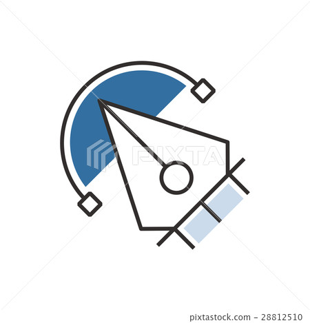 Blue pen tool icon design Blue pen tool icon design 28812510