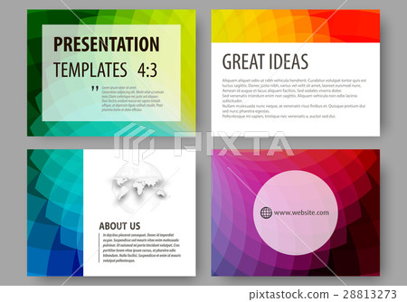 Set of business templates for presentation slides 28813273