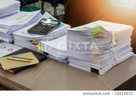 Business Concept, Pile of unfinished documents  28813633