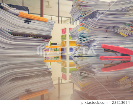 Business Concept, Pile of unfinished documents  28813654
