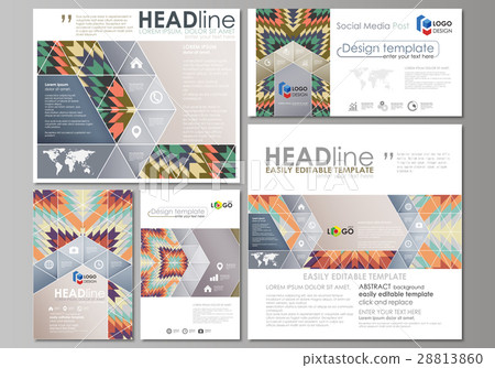 Social media posts set. Business templates Social media posts set. Business templates 28813860