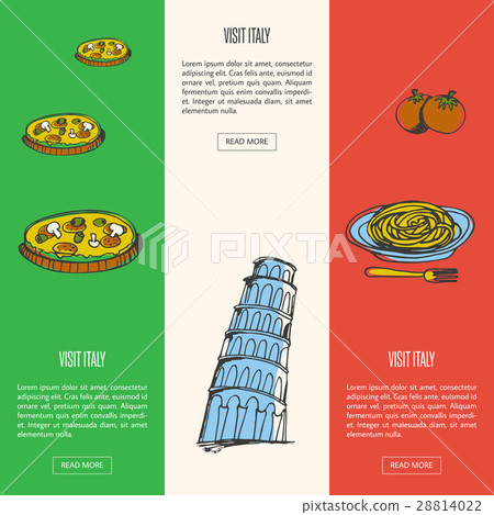 Visit Italy Touristic Vector Web Banners Visit Italy Touristic Vector Web Banners 28814022