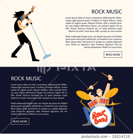 Rock band music group raster illustration Rock band music group raster illustration 28814158
