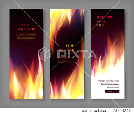 Fire flame banner 28814240