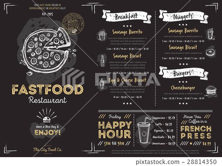 Restaurant cafe fast food menu template Restaurant cafe fast food menu template 28814350