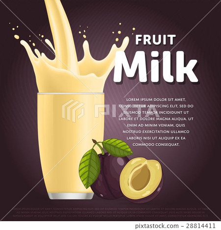 Plum sweet milkshake dessert cocktail Plum sweet milkshake dessert cocktail 28814411