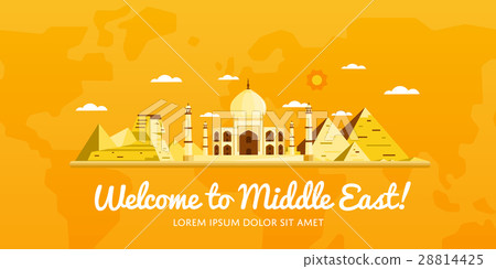 Travel and tourism raster illustration. 28814425