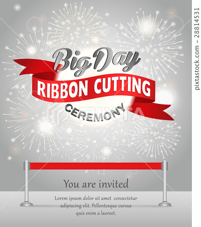 Grand opening banner design raster illustration 28814531