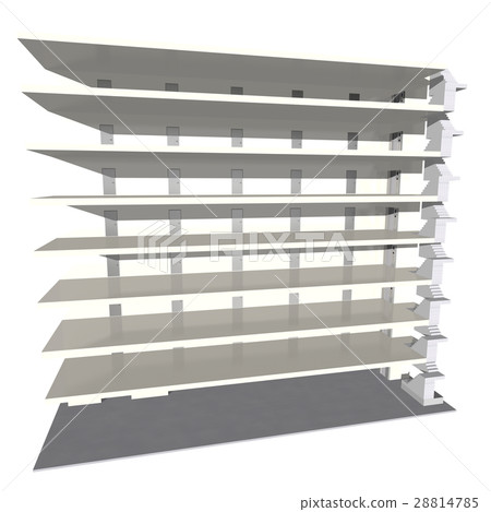 "Emergency stairs & elevator" sectional view of buildings, offices, condominiums "Emergency stairs & elevator" sectional view of buildings, offices, condominiums 28814785
