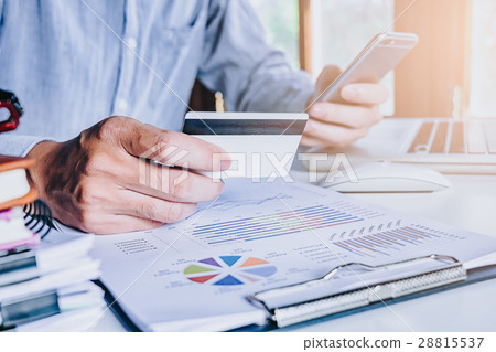 Man hand using smart phone 28815537