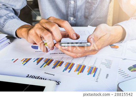 Business man hand working Business man hand working 28815542