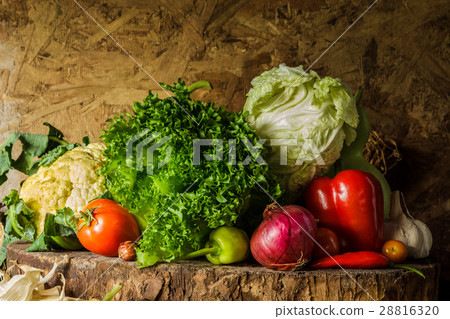 still life  Vegetables, Herbs and Fruit. 28816320