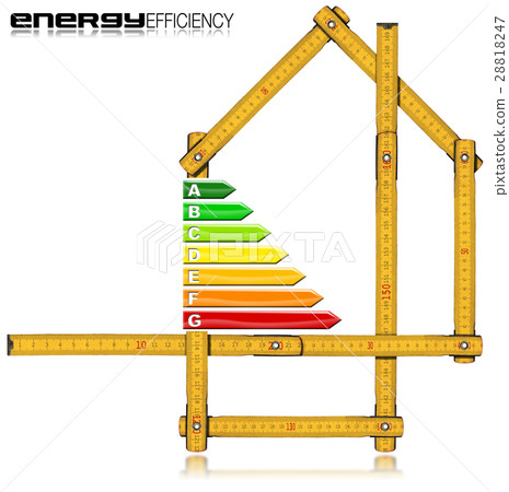Energy Efficiency - Ruler in the Shape of House 28818247