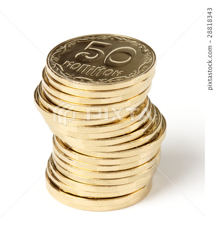 Stack of a golden coins Stack of a golden coins 28818343