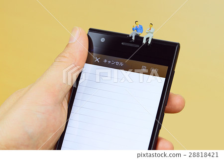 Smartphone and businessman Smartphone and businessman 28818421