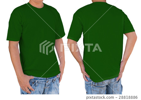 Man wearing blank green t-shirt Man wearing blank green t-shirt 28818886
