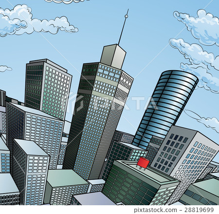 City Buildings Background - Stock Illustration [28819699] - PIXTA