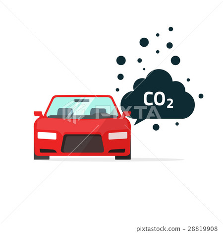 co2 emissions vector illustration, car carbon 28819908