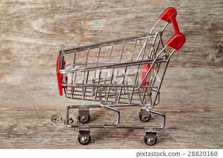 Empty supermarket shopping cart Empty supermarket shopping cart 28820160