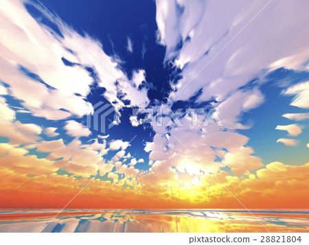 Wind and clouds with the sea 28821804