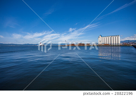 Deeply bubbling Hakodate port sea and sky Deeply bubbling Hakodate port sea and sky 28822196