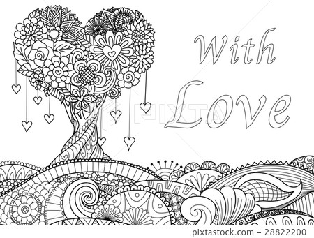 Love tree - Stock Illustration [28822200] - PIXTA