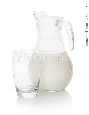 milk carafe and glass 28822232