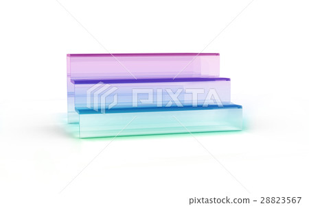 three tier with color glass of display stand 28823567