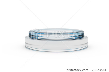 blue color of round glass stand for display 28823581