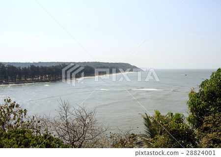 View to beach from the hill on the opposite bank 28824001